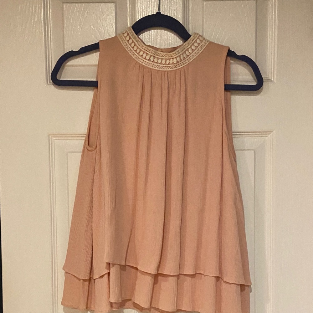 English Factory Peach:light pink Layered Blouse